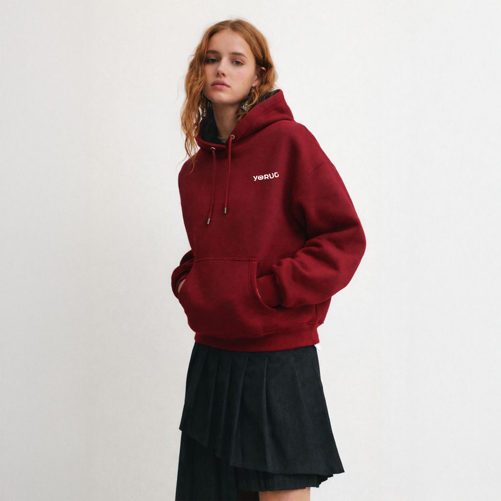 Burgundy Unisex Hoodie Yerebatan