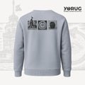 Taş Gri Bisiklet Yaka Sweatshirt Kız Kulesi & Kehanet