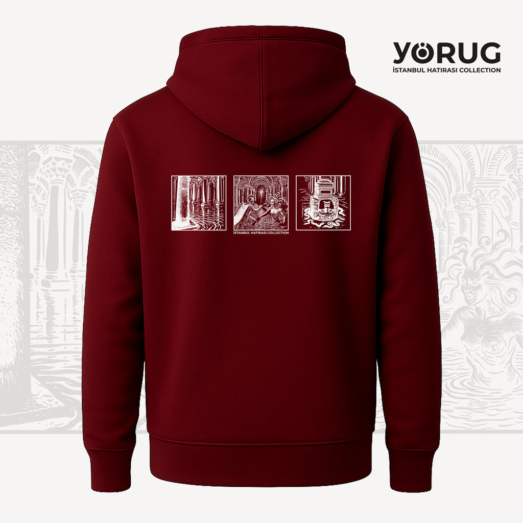 Burgundy Unisex Hoodie Yerebatan