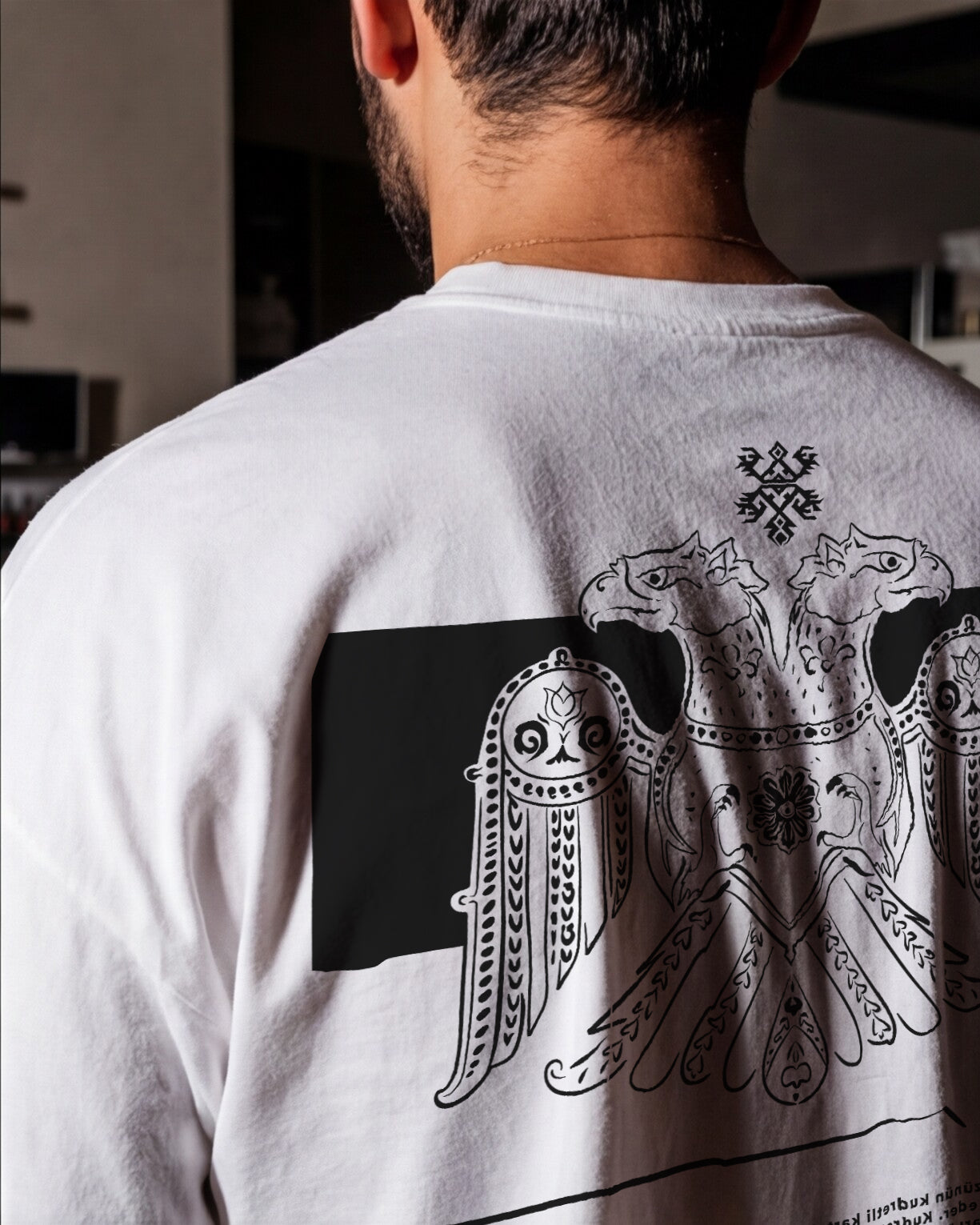 Selçuklu Çift Başlı Kartal Oversize T-Shirt